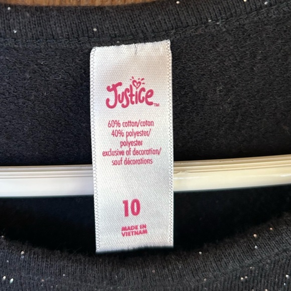 Black glittery Justice dress size 10 girls - Picture 4 of 4